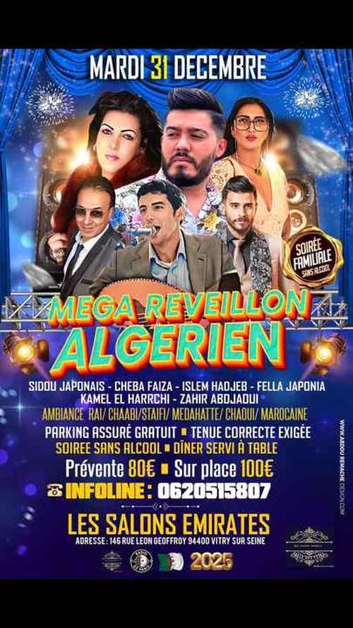 Mega réveillon Algérien aux Salons Emirates